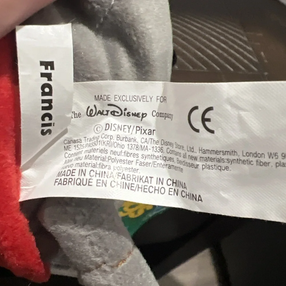 Francis Mini Bean Bag A Bugs Life Plush The‎ Disney Store Stuff Toy 8
